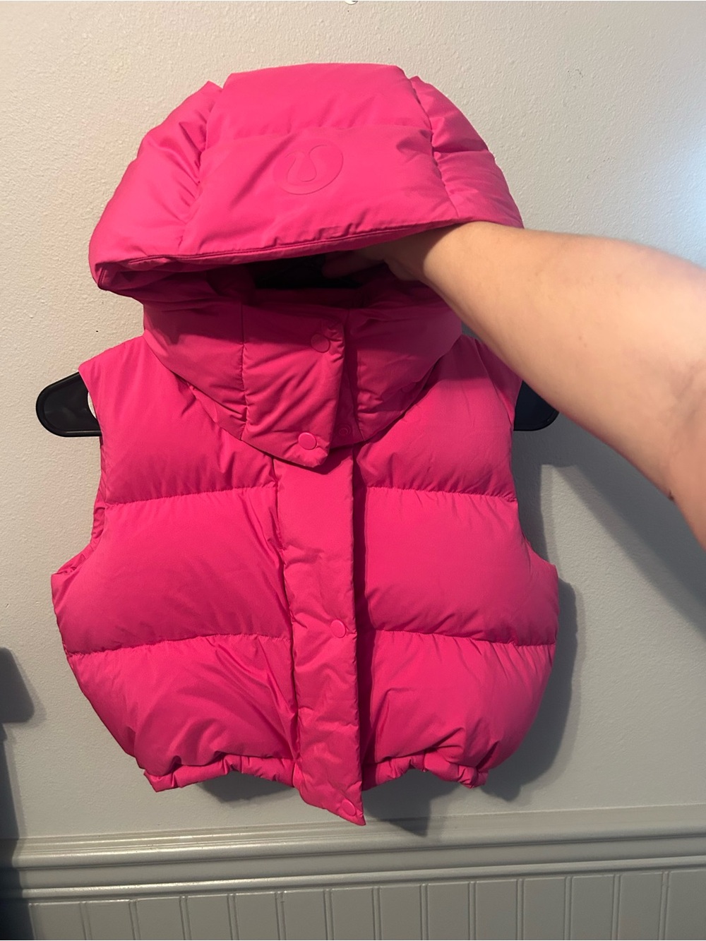 lululemon athletica Bright Pink Hooded Puffer Vest